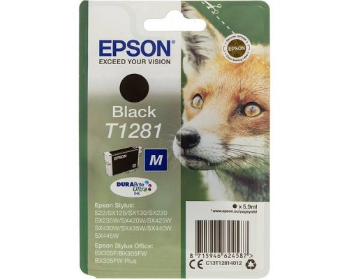 Картридж EPSON T1281 черный для S22/SX125/SX425/BX305