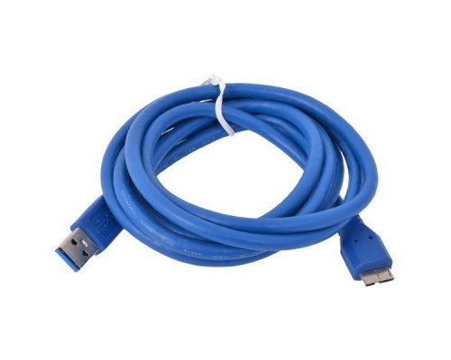 Кабель USB 3.0 Pro Gembird/Cablexpert AM/microBM 9P, 1.8м, экран, синий, пакет  CCP-mUSB3-AMBM-6