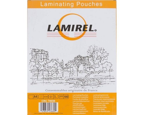 Пленка для ламинирования  Lamirel,  А4, 75мкм, 100 шт.