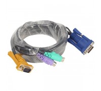 Набор кабелей D-LINK DKVM-IPCB5/10 Кабель для KVM-переключателей DKVM-IP8 длиной 5 м с разъемами PS2  ( 10 шт. в коробке )                                                                                                                                