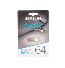 Флеш накопитель 64GB SAMSUNG BAR Plus, USB 3.1, 200 МВ/s, серебристый                                                                                                                                                                                     
