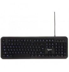 Клавиатура с подсв. Gembird KB-200L, USB, черн, 104кл, подсвет белая, каб 1.45м                                                                                                                                                                           