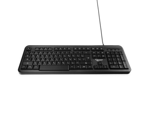 Клавиатура с подсв. Gembird KB-200L, USB, черн, 104кл, подсвет белая, каб 1.45м