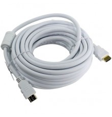 Кабель HDMI 19M/M ver 2.0, 10М, 2 фильтра, белый  Aopen ACG711DW-10M                                                                                                                                                                                      