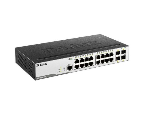 Коммутатор D-Link DGS-3000-20L/B1A 16G 4SFP управляемый