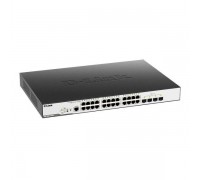 Коммутатор D-Link Switch DGS-3000-28XMP/B1A Управляемый коммутатор 2 уровня с 24 портами 10/100/1000Base-T и 4 портами 10GBase-X SFP+ (24 порта с подд                                                                                                    