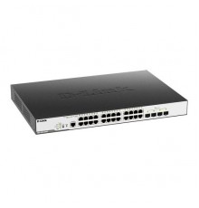 Коммутатор D-Link Switch DGS-3000-28XMP/B1A Управляемый коммутатор 2 уровня с 24 портами 10/100/1000Base-T и 4 портами 10GBase-X SFP+ (24 порта с подд                                                                                                    