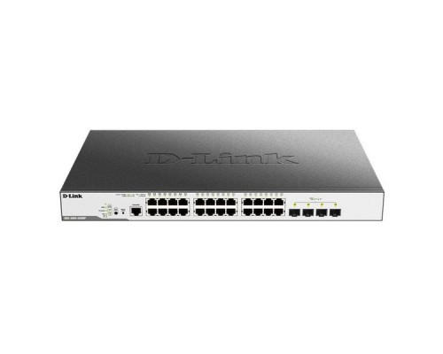 Коммутатор D-Link Switch DGS-3000-28XMP/B1A Управляемый коммутатор 2 уровня с 24 портами 10/100/1000Base-T и 4 портами 10GBase-X SFP+ (24 порта с подд