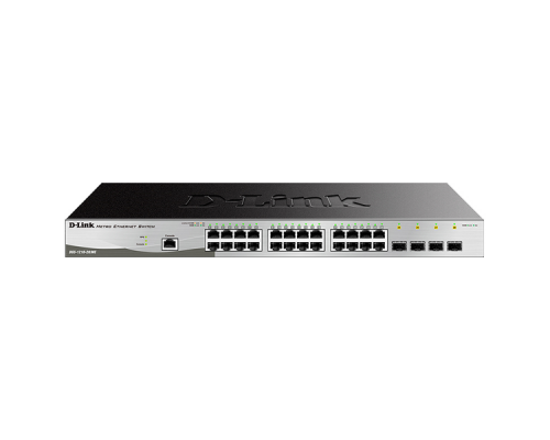 Коммутатор D-Link DGS-1210-28/ME/P/B1A, L2 Managed Switch with 24 10/100/1000Base-T ports and 4 1000Base-X SFP ports.16K Mac address, 802.3x Flow Control, 4K of 802.1Q VLAN, 802.1p Priority Queues, Traffic Segm