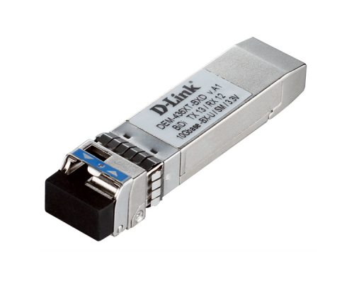 D-Link 436XT-BXD/40KM/A1A, WDM SFP+ Transceiver with 1 10GBase-LR port.Up to 20km, single-mode Fiber, Simplex LC connector, Transmitting and Receiving wavelength: TX-1330nm,RX-1270nm, 3.3V power.