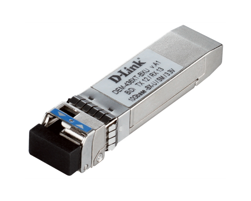 D-Link 436XT-BXU/40KM/A1A, WDM SFP+ Transceiver with 1 10GBase-LR port.Up to 20km, single-mode Fiber, Simplex LC connector, Transmitting and Receiving wavelength: TX-1270nm, RX-1330nm, 3.3V power.