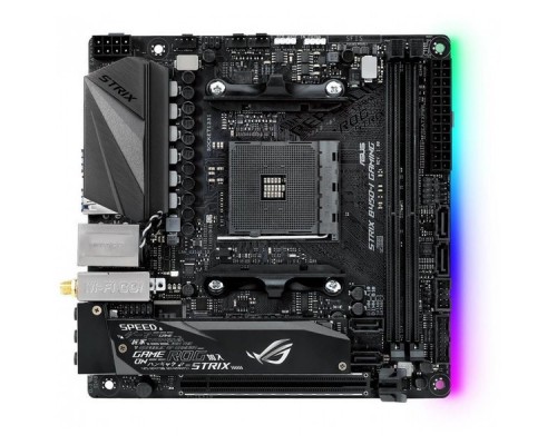 Материнская плата ASUS ROG STRIX B450-I GAMING SAM4 AMD B450 PCI-E HDMI GbLAN SATA Mini-ITX 2DDR4 (RTL)