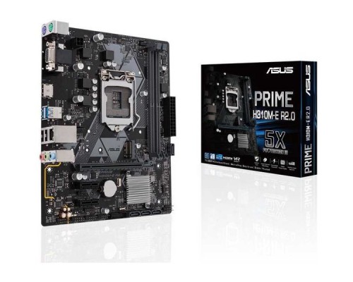 Материнская плата ASUS PRIME H310M-E R2.0 LGA-1151v2, Intel H310, 2xDDR4, 2xPCI-E+ PCI-E 16x, 4xSATA, HDMI+ VGA, 2xPS/2, 4xUSB, 3xAudio (8Ch), GLan mATX, RTL