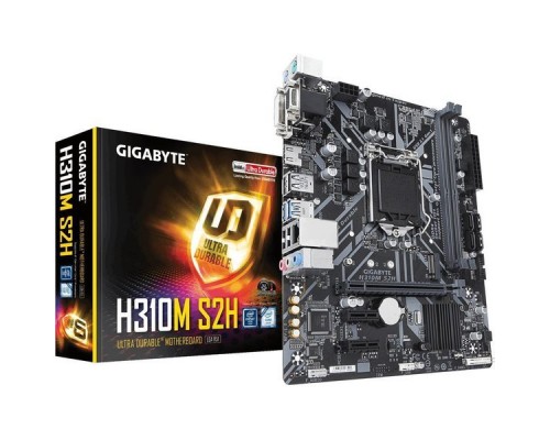 Материнская плата Gigabyte H310M S2H(2.0)  S1151 H310 PCI-E Dsub+DVI+HDMI GbLAN SATA RAID Micro-ATX 2DDR4