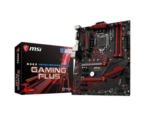 Материнская плата MSI B360 GAMING PLUS S1151 B360 2xPCI-E DVI+HDMI GbLAN SATA ATX 4DDR4 (RTL)