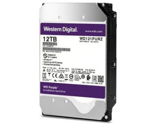 Жесткий диск 12TB WD121PURZ, Purple, DV&NVR, SATA3, Cache 256MB,