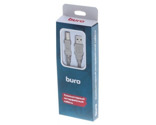 Кабель Buro BHP RET USB_BM18 USB A(m) USB B(m) 1.8м серый блистер