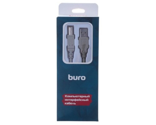 Кабель Buro BHP RET USB_BM18 USB A(m) USB B(m) 1.8м серый блистер