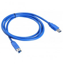 Кабель Buro USB3.0-AM/BM USB A(m) USB B(m) 1.8м синий                                                                                                                                                                                                     