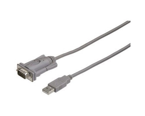 Адаптер Hama 00053325 USB A(m) COM 9pin (m) 1.8м серый