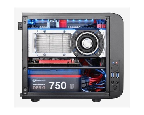 Корпус Thermaltake Core V1 черный без БП miniITX 1x200mm 2xUSB3.0 audio bott PSU