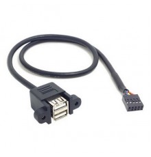 Кабель 1703100350   A Cable 2*5P-2.0/USB-A 4P(F)*2 34.5CM Advantech                                                                                                                                                                                       
