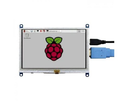 Монитор RA334   Монитор Waveshare 5 inch HDMI resistive touchscreen LCD screen for Raspberry Pi 3 BB BLACK 800x480 Resulotion, питание по USB