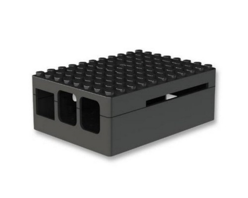 Корпус RA182   Корпус ACD Black ABS Plastic Building Block case for Raspberry Pi 3 B/B+