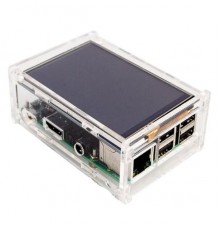 Корпус RA147   Корпус ACD Acrylic Case w/ 3.5 inch LCD hole for Raspberry Pi 3 B  (вместо верхней крышки - отверстие для LCD дисплея)                                                                                                                     