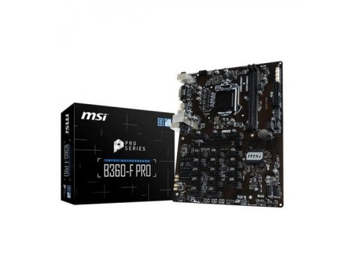 Материнская плата B360-F PRO, Socket 1151, Intel®B360, 2xDDR4-2666, DVI-D+HDMI, 1xPCI-Ex16, 17xPCI-Ex1, 4xSATA3, 8 Ch Audio, GLan, (4+2)xUSB2.0, (2+2)xUSB3.1, 1xPS/2, ATX, RTL