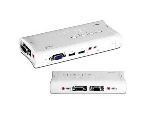 Переключатель консоли (KVM) 4-Port USB KVM Switch Kit with Audio  TK-409K RTL