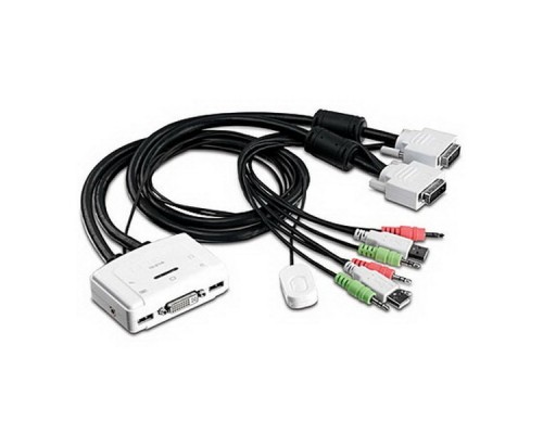 Переключатель консоли (KVM) 2-port DVI Audio KVM Switch TK-214i RTL