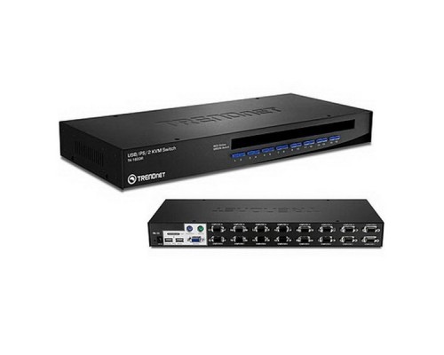 Переключатель консоли (KVM) 16-Port USB/PS/2 Rack Mount KVM Switch  TK-1603R RTL