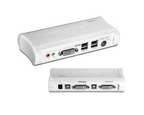 Переключатель консоли (KVM) 2-Port DVI USB KVM Switch with Audio Kit TK-204UK RTL