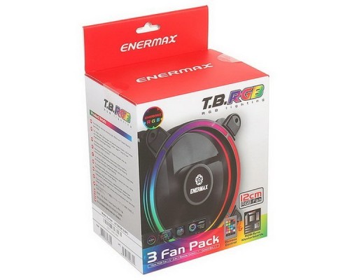 Вентилятор UCTBRGB12-BP3 FAN 120mm, комплект из 3 шт, RGB, 500-1500rpm, 13.71-47,53CFM, 14-22dBA, RTL