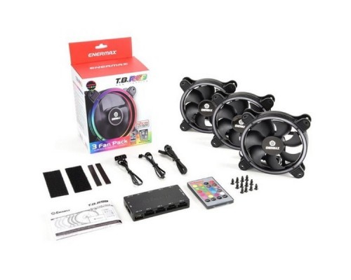 Вентилятор UCTBRGB12-BP3 FAN 120mm, комплект из 3 шт, RGB, 500-1500rpm, 13.71-47,53CFM, 14-22dBA, RTL