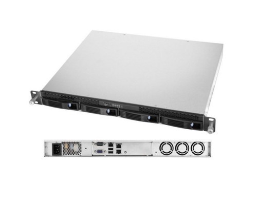 Корпуса CHENBRO Корпус Chenbro 1U (RM14204T3-250) 4x 3.5/2.5 HDD, MiniITX MB, PSU 250W