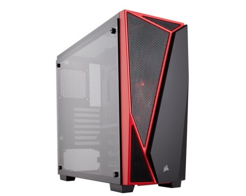 Корпус Carbide Series® SPEC-04 Tempered Glass  CC-9011117-WW  Mid-Tower Gaming Case — Black/Red