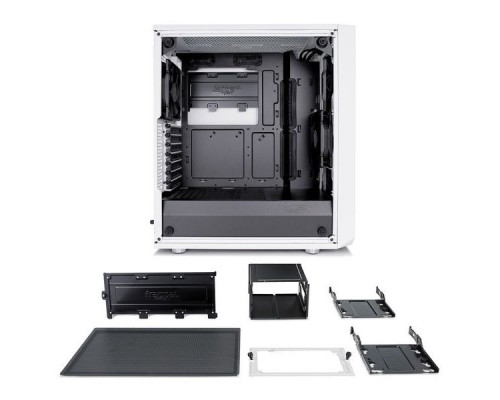 Корпус Fractal Design Meshify C TG белый без БП ATX 5x120mm 4x140mm 2xUSB3.0 audio bott PSU