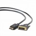 Кабель DisplayPort-DVI Cablexpert CC-DPM-DVIM-6, 20M/25M, 1.8м, черный, экран, пакет