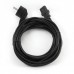 Кабель Шнур (кабель питания) ПВС-АП 3*0,75 S22C13, (Schuko - C13), 10А, черный, 1,0 м