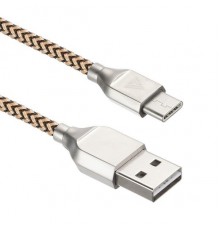 Кабель USB ACD-Titan Type-C ~ USB-A Нейлон, 1м, желто-черный (ACD-U927-C2Y)                                                                                                                                                                               