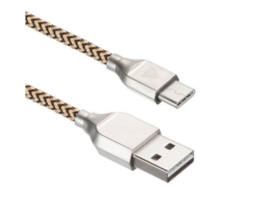Кабель USB ACD-Titan Type-C ~ USB-A Нейлон, 1м, желто-черный (ACD-U927-C2Y)