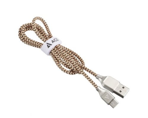 Кабель USB ACD-Titan Type-C ~ USB-A Нейлон, 1м, желто-черный (ACD-U927-C2Y)