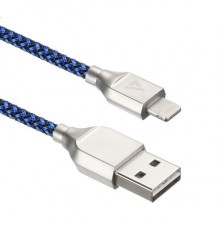 Кабель USB ACD-Titan Lightning ~ USB-A Нейлон, 1м, сине-черный (ACD-U927-P5L)                                                                                                                                                                             