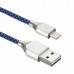 Кабель USB ACD-Titan Lightning ~ USB-A Нейлон, 1м, сине-черный (ACD-U927-P5L)