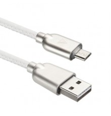 Кабель USB ACD-Allure MicroUSB ~ USB-A Кожа, 1м, белый (ACD-U926-M1W)                                                                                                                                                                                     