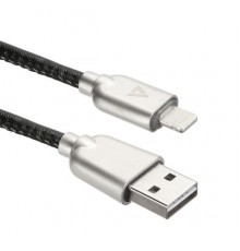 Кабель USB ACD-Allure Lightning ~ USB-A Кожа, 1м, черный (ACD-U926-P5B)                                                                                                                                                                                   