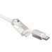 Кабель USB ACD-DUAL Lightning / MicroUSB ~ USB-A 2в1, TPE, 1м, белый (ACD-U924-PMW)