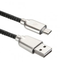 Кабель USB ACD-Allure MicroUSB ~ USB-A Кожа, 1м, черный (ACD-U926-M1B)                                                                                                                                                                                    